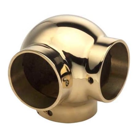 Lavi Industries Lavi Industries, Ball Elbow, Side Outlet, for 2" Tubing, Polished Brass 00-703/2